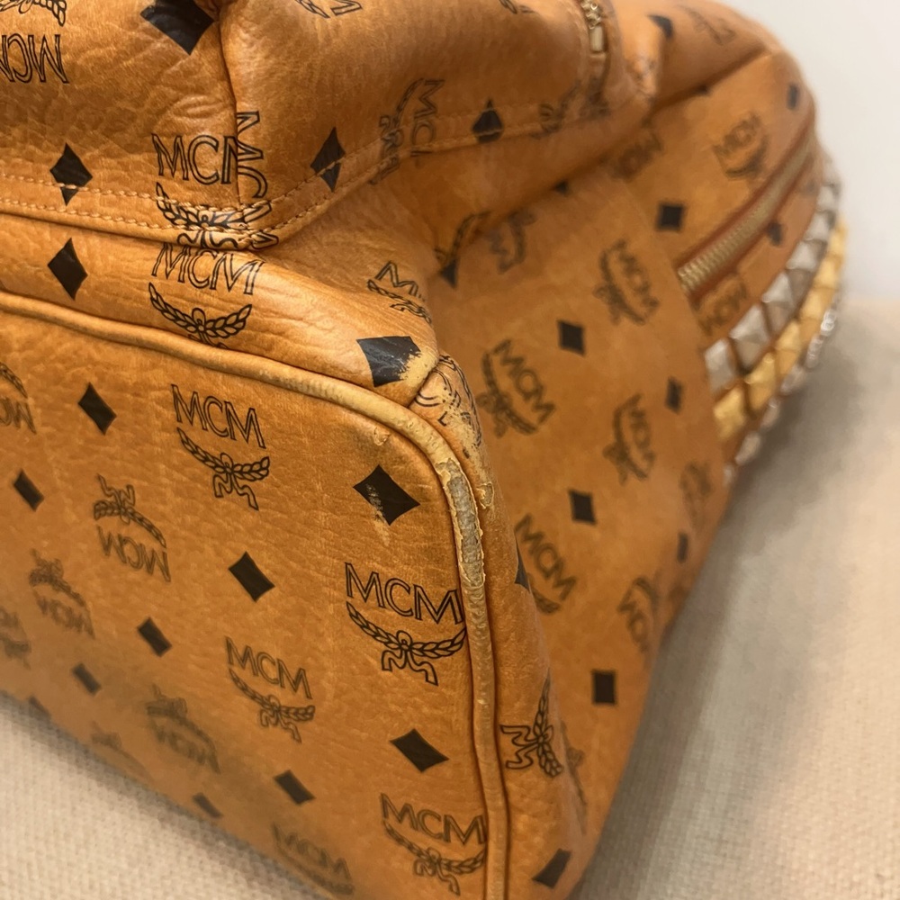 MCM Cognac Logo Backpack - Picture 7 of 14